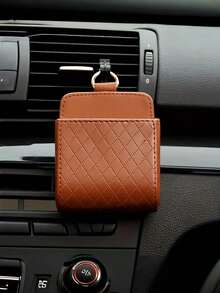 1. Car Air Vent Storage Bag, Car Storage Box Bag, Car Phone Hanging Bag, Car Storage Box Accessories, Phone Storage Box Organizer Bag, Car Vent Storage Bag, Car Backseat Vent Organizer Storage Bag, Portable Storage Box, Storage Box With Hook, PU Leather Car Dashboard Storage Bag With Hook ,Travel Essential Bag - Multicolor - View 3