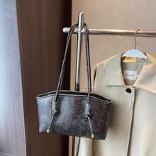 2026 New Fall Winter Vintage Style Large Capacity Tote Bag For Women - Premium Texture Single Shoulder Handheld Bag, Spacious Commuter Bag With Multiple Pockets For Office/Daily/Weekend Outings - 彩色 - 查看 6