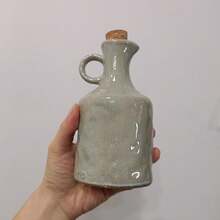 1pc Retro Ceramic Oil Pot With Lid, Dual-Use Sprayer & Pourer, Kitchen Household High-Quality Oil Dispenser, Can Store Cooking Oil, Soy Sauce, Water, Practical Kitchen Tool, 15.5cm Height X 8cm Diameter - Multicolor - View 11