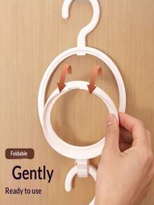 多功能壁挂式帽子围巾收纳整理架，家用衣柜门挂式支架 - 彩色 - 查看 3