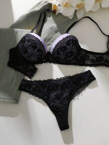 1 Set Lace Sexy Push-Up Bra