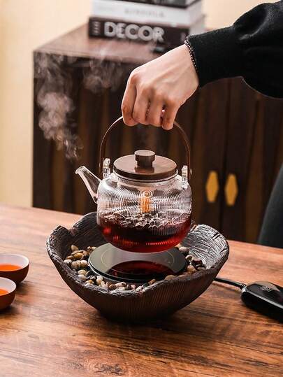 1 Adet Yüksek Borosilikat Cam Çaydanlık, Kapak ve Demlik Dahil - Isıya Dayanıklı Cam Çay Takımı, Yaprak Çay, Çin Çay Seremonisi, Bitki Çayı İçin Uygun - İndüksiyonlu/Elektrikli Ocaklarla Uyumlu - Şık Ev Çaydanlığı