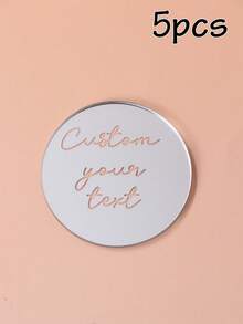 Personalized Cake Topper For Restaurants, Custom Acrylic Round Drink Topper For Wedding Decor, Personalized Cake Topper, Customizable Text Birthday Cake Decoration, Customized, Valentine's Day, Stylish Custom Design, Family, Father, Mother - Style a - View 15