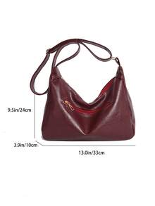 Túi xách đeo vai cỡ lớn thời trang dành cho nữ, thiết kế - Màu Đỏ Sâu - Xem 5