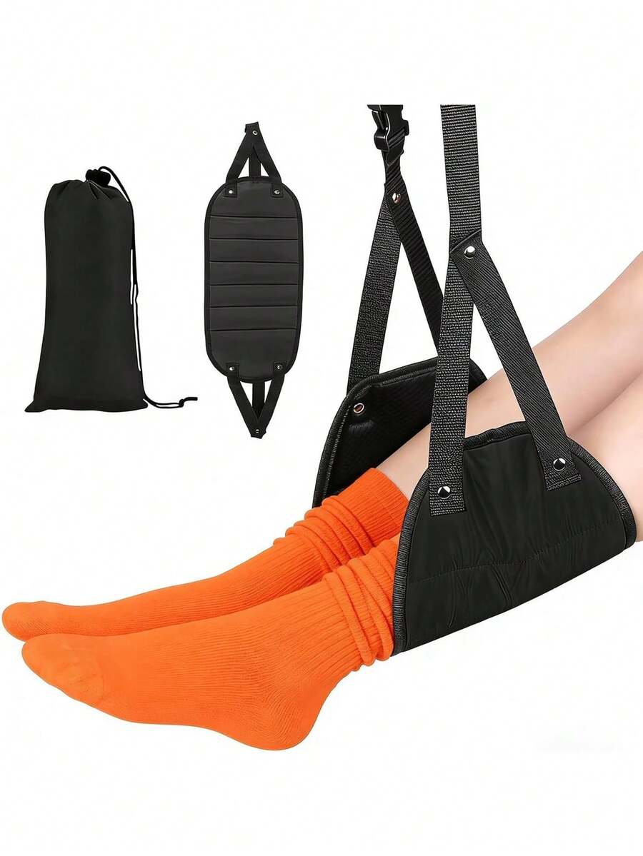 Hamaca de Pie de Avión, Hamaca de Oficina Reposapiés de Avión Reposapiés para Avión u Oficina para Relajar tus pies Hamaca de Pie para Accesorios de Viaje en Avión Cómodo Colgador de Pie de Avión,37543601 - Multicolor - Ver 1