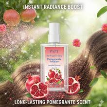 PAZT 抗静电香氛护发喷雾，蕴含石榴、山茶花、沉香玫瑰、薰衣草和樱花萃取物，带来清新优雅的迷人香气，持久留香，抚平毛躁，增强头发弹性和光泽，散发浪漫芬芳，令秀发健康亮泽。 - 石榴 - 查看 6