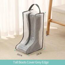 1个/2个/3个旅行鞋袋，靴子收纳袋，防尘踝靴保护袋带提手，便携式防水短靴，男女鞋履收纳整理袋（踝靴） - 米色 - 查看 20