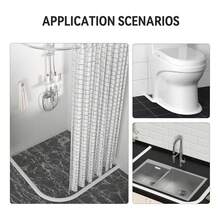 TendenciaTira Retención Agua Silicona Autoadhesivo Barrera Ducha 2mCalidad premium - Blanco - Ver 5