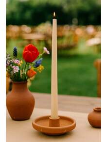 TendenciaJuego 10 Portavelas Plato De Barro Para Centros De Mesa MarrónCalidad premium - 1 - Ver 2