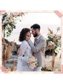 1束/3束粉色仿真绣球牡丹玫瑰花束，适合家居装饰、婚礼新娘捧花、情人节礼物 - 淺粉色 - 查看 3