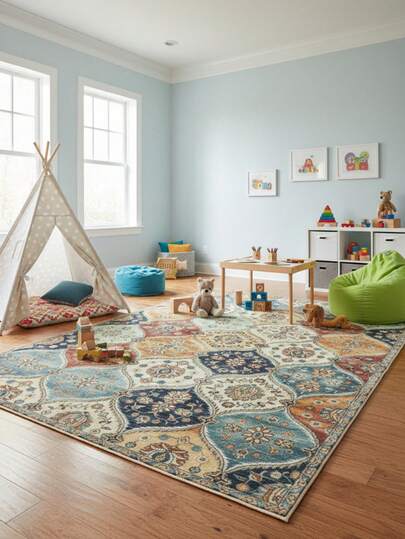 1pc Colorful Pattern Decorative Carpet, Decorative Rug, Bedroom Decor, Small Rug, Carpet, Home Decor, Living Room Carpet, Living Room Small Rug, Bedroom Rug, Living Room Home Decor, Outdoor Rug, Washable Carpet