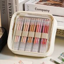 1 pieza Bolsa de almacenamiento de bolígrafos, Estuche de lápices transparente multicapa, Bolsa organizadora de papelería de gran capacidad, Bolsa multifuncional para estudiantes de arte, Bolsa ligera para el hombro/cruzada, Bolso portátil - Estuche para lápices - Ver 11