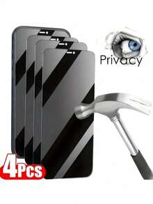 4 Packs 9H Hardness Anti-Peep Screen Mobile Phone Screen Protector Tempered Film To Protect Privacy,Compatible With Apple Phone X/Xs/XS Max,11/11pro/11 Pro Max,12mini/12/12 Pro/12 Pro Max,13/13mini/13 Pro/13 Pro Max,14/14 Plus/14 Pro/14 Pro Max,15/15Plus/15Pro/15Promax/16/16 Plus/16 Pro/16 Pro Max