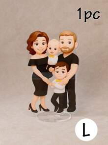 LICVIC Customized Cartoon Portrait Standee Decor Gift, Cute Couple And Family Photo Display, Customizable Picture Home Desk, Personalized Photo Figure Keepsake, Birthday, Anniversary, Graduation, Room Decor, Custom Image Upload Option, Office Decor - Style a - View 9