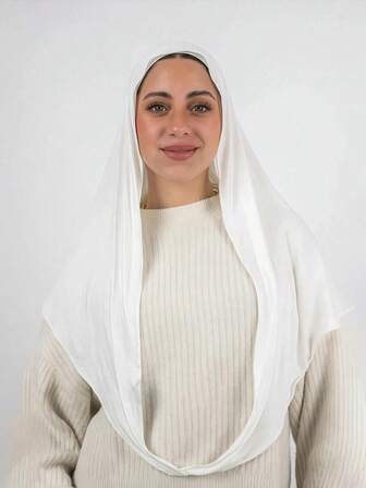 1 pieza Pañuelo de cabeza clásico y versátil de unicolor para mujer, estilo turbante ajustable, de tela de viscosa suave y cómoda, adecuado para uso diario, deportes, yoga