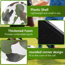 1双不对称迷彩足球训练护腿板，比赛训练护垫 - 可重复使用，穿着舒适 - 彩色 - 查看 4