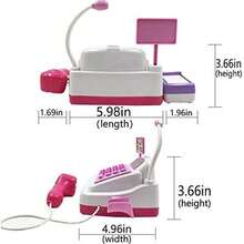 34PCS Caja registradora Juguetes para niñas Juegos de imaginación Supermercado Tienda Juguetes Caja Escáner Juguetes con Sonidos y Juegue Comida, Dinero, Juguetes de supermercado y más - / - Ver 3