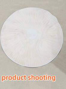 1pc Cream Striped Round Area Rug, Suitable For Bedroom, Living Room, Study, Wardrobe, Bedroom Carpet, Modern Home Decor, Decorative Rug, Bedroom Decor, Small Rug, Carpet, Home Decor, Living Room Carpet, Living Room Small Rug, Bedroom Carpet, Living Room Home Decor, Outdoor Rug, Washable Rug, Plush Rug, Thick Rug, Fluffy Rug, Autumn/Winter Rug - Multicolor - View 11