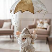 TendenciaAdorno Navideño Colgante Muñeco Papá Noel Santa ParacaídasCalidad premium - Dorado - Ver 7