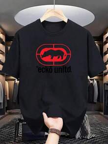 Men's Streetwear Summer T-Shirt - Quick Drying, Ecko Unit, Breathable Stretch Fabric - màu đen - Xem 3