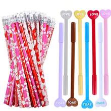 [Valentine's Day Theme Stationery] [Random] 1/5/10/20 Pcs/Set Valentine's Day Theme 0.5mm Ballpoint Pen Set, Suitable For Students And School Use, Valentine's Day Stationery Set, Valentine's Day Gift Set, Valentine's Day Classroom Exchange Gift, Gift Bag Filler Toys - Multicolor - View 5