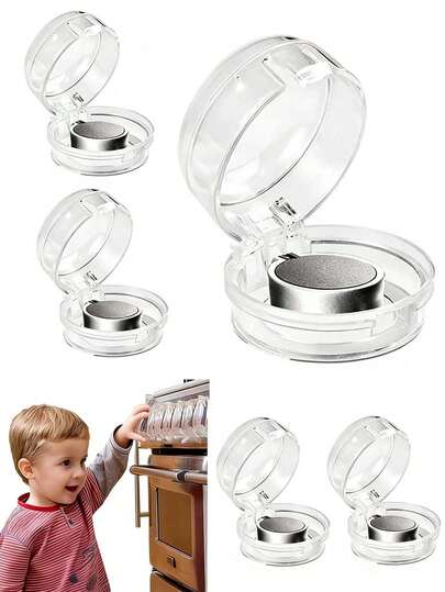 10 st. spisknoppskydd, barnsäkerhetslås för ugnsknoppar, avtagbart självhäftande material, säkerhetslås för elektrisk spis i hemmet, set med skydd