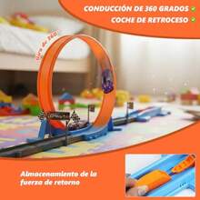 MOWE Pista de Carros para Niños : con Vechiculos y Autopistas Juguetes Didácticos de Aventuras en Coche con 2 Mini Autos Juguetes Montessori de Vehículos para Niño Regalo para Niños de 3+ Años - como en la foto - Ver 5