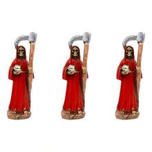 TendenciaPaquete De 3 Santa Muerte De Bolsillo 10cm 7 ColoresCalidad premium - Rojo - Ver 10