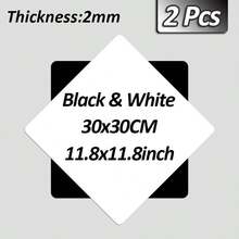 2pcs Acrylic Reflective Display Board Black And White Photography Backdrops Shooting Board Table Top Product Mirror Photo Background Props - 30*30cm - View 9
