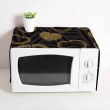 1件心形图案微波炉防尘罩，现代涤纶印花，33*92厘米，家居装饰电器罩，可水洗 - 彩色 - 查看 16