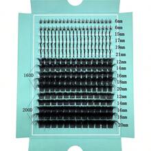 16Rows  Manga Eyelash Extensions Clusters Bottom+Spiky Lashes Extensions Clusters Spikes Eyelash Extensions Segmented Eyelash Makeup Tools,5D Fluffy Thick Soft Individual DIY Clusters Eyelash Extension Kit, Thick Individual Cluster Lashes With Spikes&Bottom, Lashes Easy Application For Beginners,Personalized Cat/Fox Green Box Packaging - Black - View 19