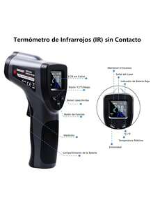 - Termómetro infrarrojo, Termómetro Pistola de Temperatura Láser Digital Sin Contacto 50C~550C 58F~1022F) Para uso Industrial, Cocina Detección de Moldes, Ambiente, Temperatura Superficia,37542311 - Multicolor - Ver 6