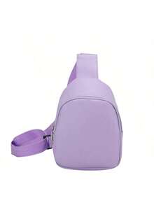 New Teenage Girls PU Leather Transparent Chest Bag Crossbody Bag - A - View 10