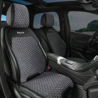 1pc Breathable Linen Texture Car Seat Cushion Comfortable And Wearable Car Seat Cover Universal Fits Most Cars