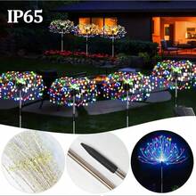 Tendencia4pcs Luces Solares De Fuegosartificiales Para Jardín NavidadCalidad premium - llamativo - Ver 9