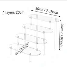 1 قطعة حامل عرض طاولة الحلوى من الأكريليك، رف عرض على المكتب لحفلة عيد الميلاد، ديكور حفل الزفاف، لوازم حفل الزفاف، اكسسوارات الزفاف، حامل كيك. رفوف متعددة الطبقات لعرض العطور ومستحضرات العناية بالبشرة والمستحضرات التجميلية في غرفة المعيشة والحمام والنوم وديكور المنزل. - متعدد الألوان - مشاهدة 8
