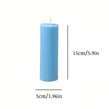 1 cây, dài từ 1,96 inch đến 7,87 inch, nến thơm phong cách Bắc Âu cổ điển màu xanh da trời sọc, làm thủ công, màu trơn, nến thơm hình trụ hình học sáng tạo, dạng cột cao, thích hợp cho đám cưới, trang trí tiệc sinh nhật, nến trang trí nhà cửa, quà tặng mùa đông, nến dễ thương cho ngày Valentine. - Nhiều màu - Xem 13