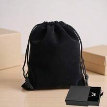 4pcs Jewelry Gift Box And 4pcs Black Velvet Bags With Drawstring,Necklace Ring Earring Jewelry Box, Jewelry Organizers,Jewelry Boxes,Jewelry Storage,9*9cm,Jewelry Pouches Candy Bags Christmas Wedding Favors - Multicolor - View 6