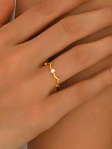 1pc Vintage Copper Tone Branch Design Women Ring, Everyday Accessory - Multicolor - View 4