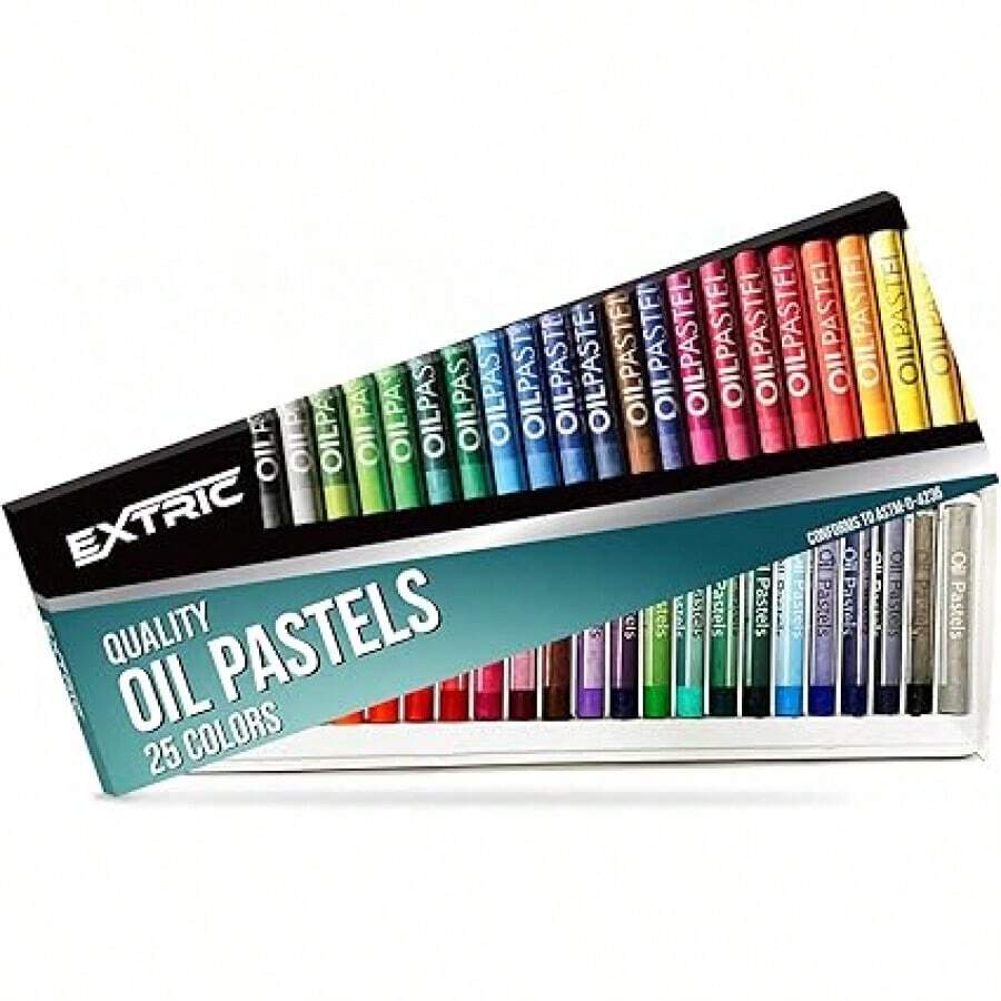 Oil Pastels 25 Colors Count Soft Pastels, Oil Pastels For Kids And Artists, Oil Crayons - 25個裝(1包) - 查看 1