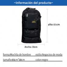 Mochila de Gran Capacidad Ligera y Resistente Impermeable para Senderismo Campamento y Escalada Práctica para Todas las Aventuras - Verde Oscuro - Ver 2