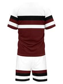 男士时尚休闲Logo印花短裤套装 - 彩色 - 查看 2