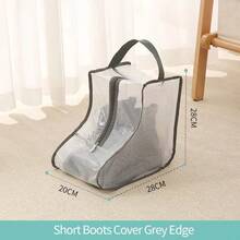 1个/2个/3个旅行鞋袋，靴子收纳袋，防尘踝靴保护袋带提手，便携式防水短靴，男女鞋履收纳整理袋（踝靴） - 棕色 - 查看 17