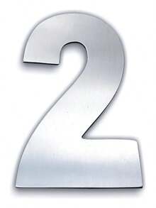 TendenciaNúmeros Residenciales Arial 12cm Ultra Light Stainless Steel de primera calidad - 5 - cinco - Ver 13