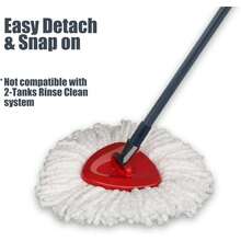 Mop Replace Head [ 3 Pack ] Mop Refills Compatible With Triangle Spin Mop, Made Of Microfiber, Deep Cleaning Machine Washable And Easy-To-Replace - 白色 - 查看 4