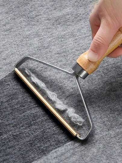 1个温和宠物毛发去除刷，适用于猫狗，带金属刀片，可用于沙发、地毯、汽车座椅套、家具和衣物除毛球工具以及清洁配件。