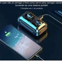 Fone de Ouvido M10 Bluetooth 5.1 Sem Fio TWS Estéreo com Case Power Bank - Preto - Visão 9