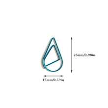 20个/包 极简水滴形金属回形针 - 水滴迴紋針 - 查看 5