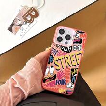Funda de Teléfono con Graffiti Divertido Compatible con  17 16e 16 15 14 13 12 11 Mini Pro Max Air X XR XSMAX 8 7 Plus, Cubierta Trasera Mate a Prueba de Golpes, Uso Diario, Funda Protectora a Prueba de Golpes, Diseño de Graffiti, Carcasa Ligera, Moldeo por Inyección, Usuario Casual, Usuario de - Colores mixtos - Ver 9