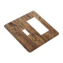 Light Switch Cover Brown Rustic Wood Westen Country 2 Gang Toggle Rocker Combo Socket Cover Wall Plates Decorative Switch Plates And Outlet Covers For Farmhouse Cabin Decor - BrownRusticWoodWesternCountry - View 4